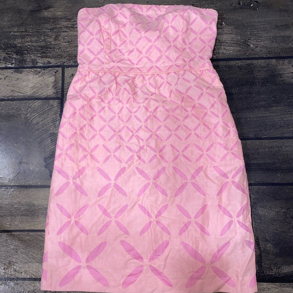 strapless dress with pockets